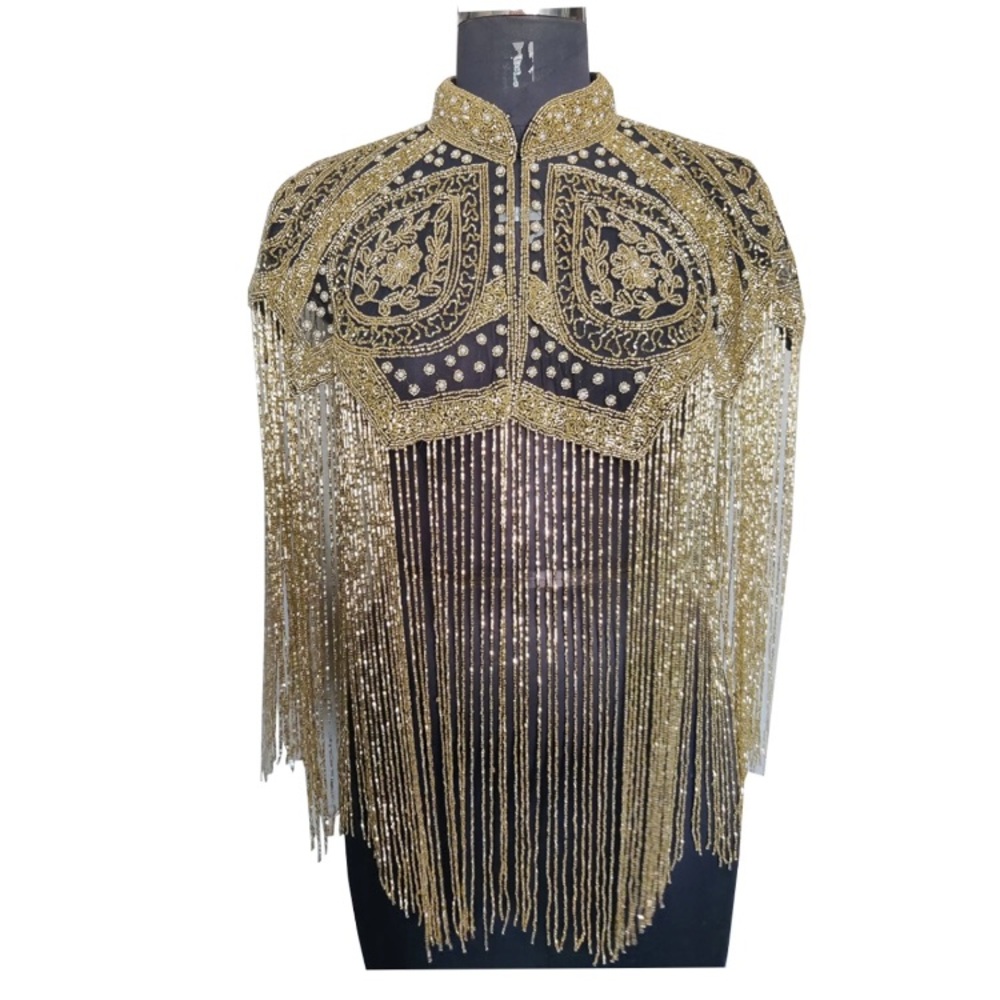 beaded gold capelet, Brand new without tags, comes with packet of beads